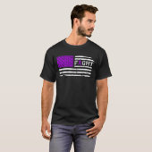 Amerikaanse vlag  tegen pancreaskanker t-shirt (Voorkant volledig)