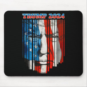 Amerikaanse vlag tegenover Trump-Vintage Donald Tr Muismat