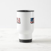 Amerikaanse vlag Tekst 15 oz roestvrij staal reism Reisbeker (Center)