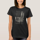  Amerikaanse vlag Tennis Premium T-shirt (Voorkant)
