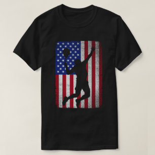 Amerikaanse vlag tennis voor mannen vrouwen t-shirt