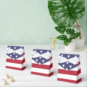 Amerikaanse vlag - Tent Favor Box Bedankdoosjes