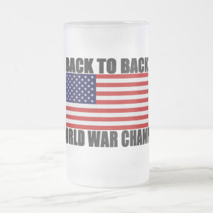 Amerikaanse vlag terug naar achterkamertjeskampioe matglas bierpul