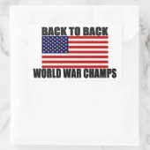 Amerikaanse vlag terug naar achterkamertjeskampioe rechthoekige sticker (Tas)