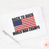 Amerikaanse vlag terug naar achterkamertjeskampioe rechthoekige sticker (Envelop)