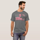 Amerikaanse vlag Texas, 4 juli  Retro T-shirt (Voorkant volledig)