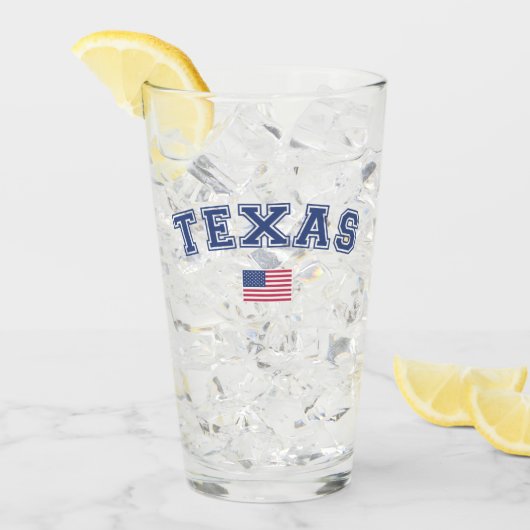 Amerikaanse vlag Texas Glas (Voorkant ijs)