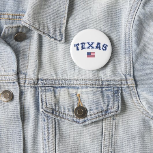 Amerikaanse vlag Texas Ronde Button 5,7 Cm (In situ)