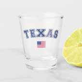 Amerikaanse vlag Texas Shot Glas (Voorkant)