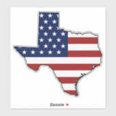 Amerikaanse vlag Texas Sticker (Vel)