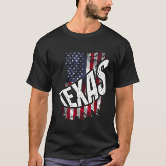 Amerikaanse vlag Texas T-shirt