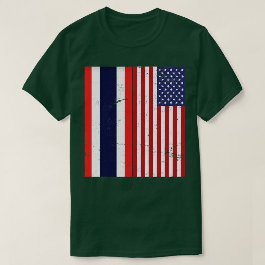Amerikaanse vlag Thailand T-shirt (Design voorkant)