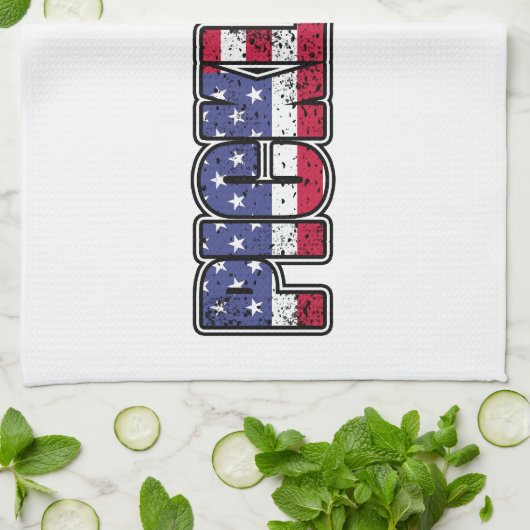 Amerikaanse vlag theedoek (Gevouwen)