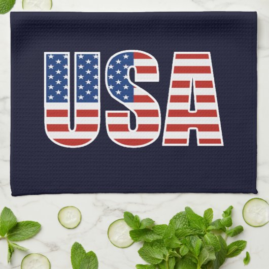 Amerikaanse vlag Theedoek (Gevouwen)
