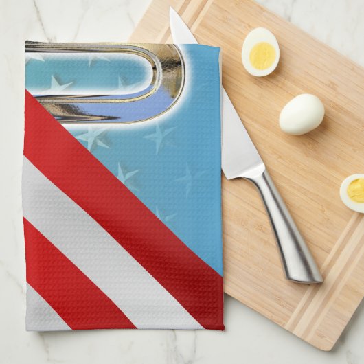 Amerikaanse vlag theedoek (Quarter Fold)