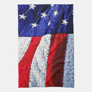 Amerikaanse vlag theedoek