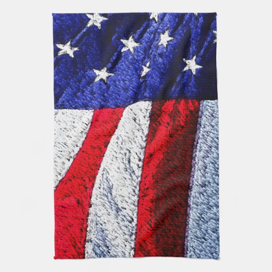 Amerikaanse vlag theedoek (Verticaal)