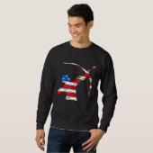 Amerikaanse vlag thema boogschutter trui (Voorkant volledig)