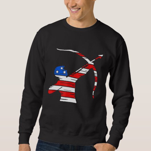 Amerikaanse vlag thema boogschutter trui (Voorkant)