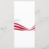 Amerikaanse Vlag Thema Menukaart (Achterkant)