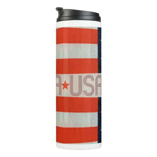 Amerikaanse vlag thermosbeker (Geroteerd rechts)