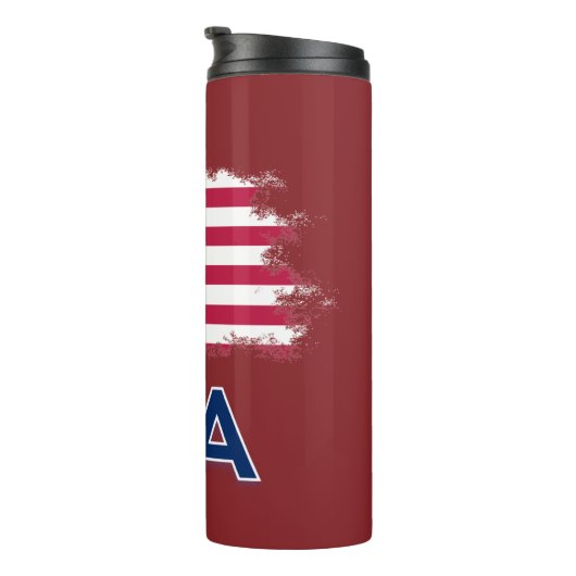 Amerikaanse vlag thermosbeker (Geroteerd rechts)