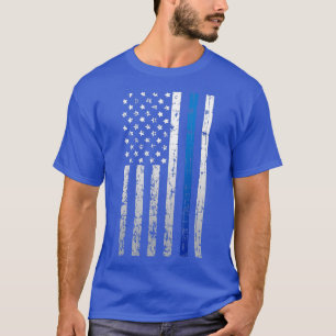 Amerikaanse vlag Thin Blue Line Law Cool Police T-shirt