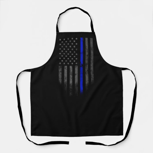 Amerikaanse vlag Thin Blue Line Schort (Voorkant)