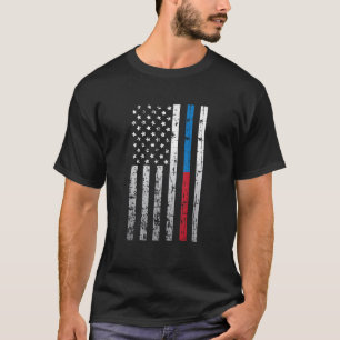 Amerikaanse vlag Thin Red Line Law Firefighter P T-shirt