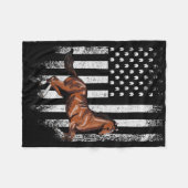 Amerikaanse vlag Thoroughbred Horseb Fleece Deken (Voorkant (Horizontaal))