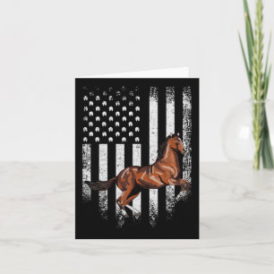  Amerikaanse vlag Thoroughbred Horseb Kaart