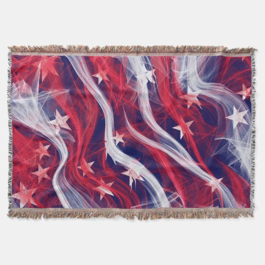 Amerikaanse vlag Throw Blanket Deken (Voorkant)