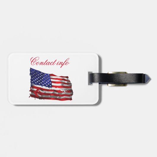  Amerikaanse vlag Thunder_Cove Bagagelabel (Achterkant horizontaal)