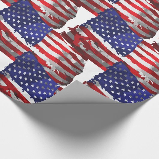  Amerikaanse vlag Thunder_Cove Cadeaupapier (Hoek)