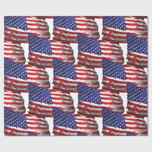  Amerikaanse vlag Thunder_Cove Cadeaupapier (Vlak)