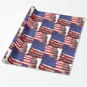  Amerikaanse vlag Thunder_Cove Cadeaupapier (Uitgerold)