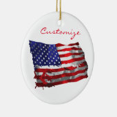 Amerikaanse vlag Thunder_Cove Keramisch Ornament (Rechts)