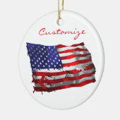 Amerikaanse vlag Thunder_Cove Keramisch Ornament (Links)