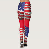 Amerikaanse vlag Thunder_Cove Leggings (Achterkant)