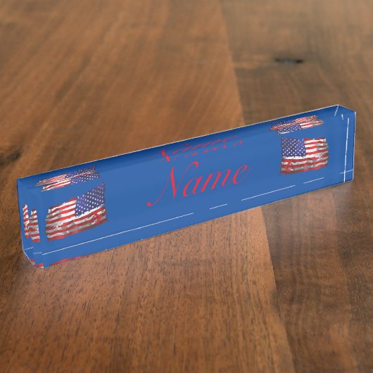  Amerikaanse vlag Thunder_Cove Naambordje (Zijkant)