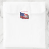  Amerikaanse vlag Thunder_Cove Ronde Sticker (Tas)