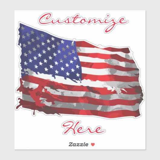  Amerikaanse vlag Thunder_Cove Sticker (Vel)