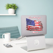  Amerikaanse vlag Thunder_Cove Sticker (Laptop op bureau)