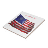 Amerikaanse vlag Thunder_Cove Tegeltje (Zijkant)