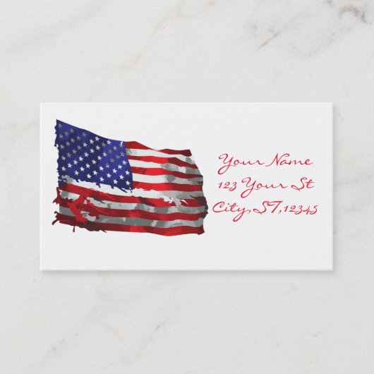 Amerikaanse vlag Thunder_Cove Visitekaartje (Voorkant)