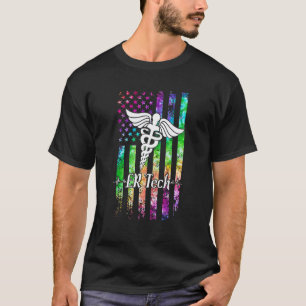 Amerikaanse Vlag Tie Dye Er Tech Kostuum Verpleegs T-shirt