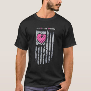 Amerikaanse Vlag Tie Dye Kostuum Verpleegster Dag T-shirt