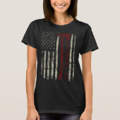 Amerikaanse vlag 'Til Valhalla Viking Warrior Viki T-shirt (Voorkant)