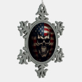 Amerikaanse vlag tin sneeuwvlok ornament (Links)