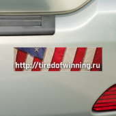 Amerikaanse Vlag tiredofwinning.ru Bumpersticker (Op auto)